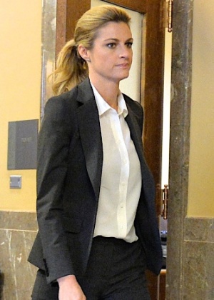 A jornalista Erin Andrews caminha para audiência judicial em Nashville, Tennessee - Jason Davis/Getty Images/AFP