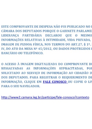 Justificativa para a não divulgação de nota do PTN no portal da Câmara - Divulgação/Câmara dos Deputados - Divulgação/Câmara dos Deputados