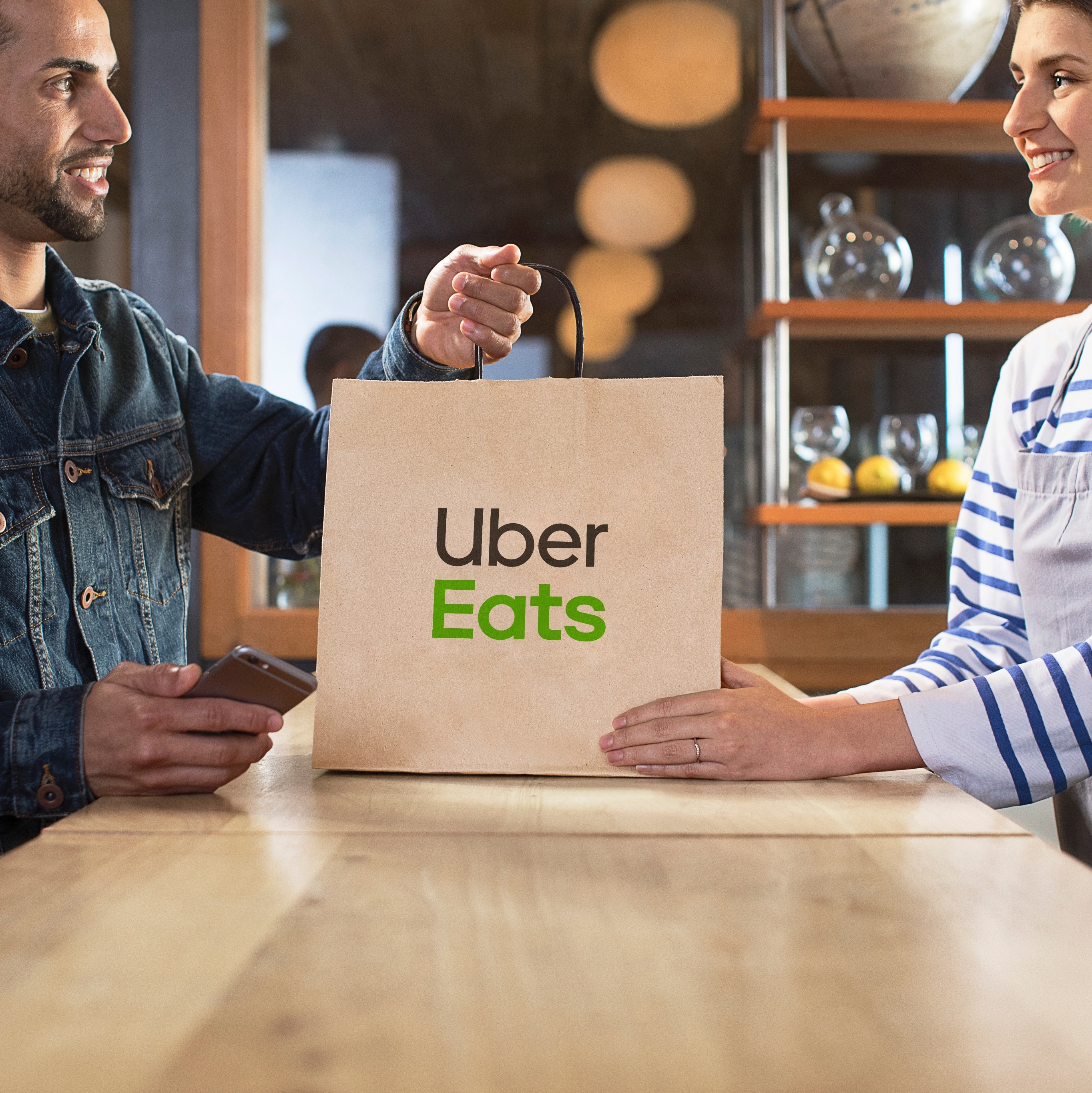 uber eats paper bolsa