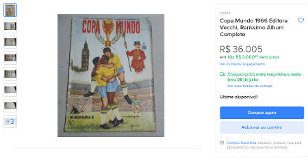 Tem álbum da Copa em casa? Ele pode valer até R$ 36 mil