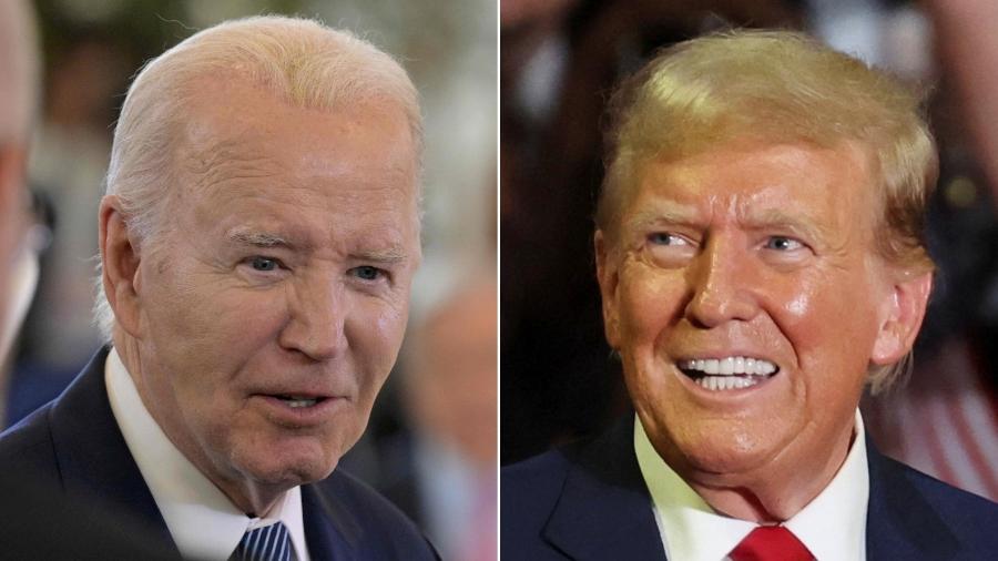 Joe Biden e Donald Trump foram adversários em 2020