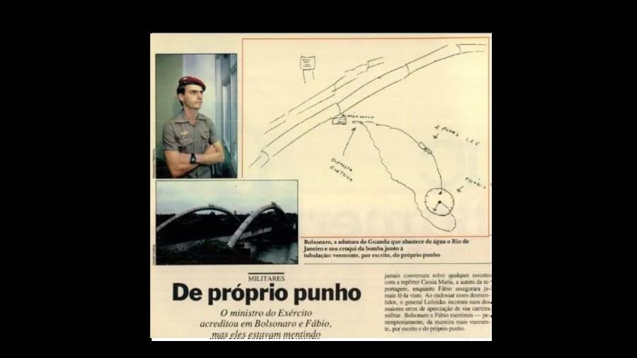 Croqui da adutora do Guandu, no Rio, que Bolsonaro pensava mandar pelos ares porque inconformado com o valor do soldo Croqui da adutora do Guandu, no Rio, que Bolsonaro pensava mandar pelos ares porque inconformado com o valor do soldo