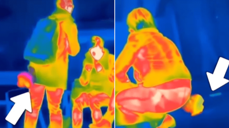 Câmera térmica flagrando puns Câmera térmica flagrando puns