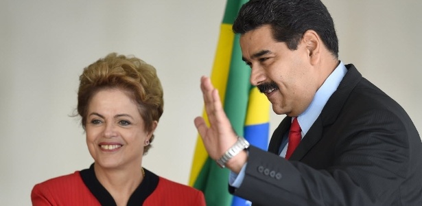 A presidente do Brasil, Dilma Rousseff, e o presidente da Venezuela, Nicolás Maduro - Evaristo Sá/AFP