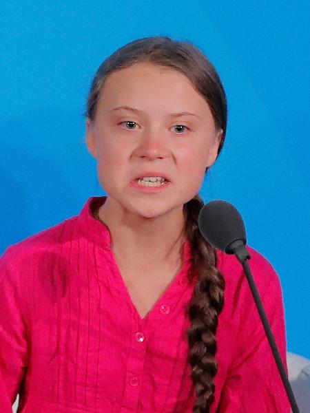 A sueca Greta Thunberg, ativista ambiental  - Lucas Jackson/Reuters