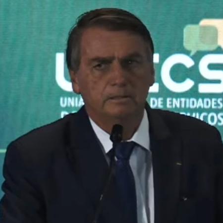 Jair Bolsonaro (PL) em sabatina promovida pela UNECS (União Nacional de Entidades do Comércio e Serviços) em Brasília - Reprodução/Youtube