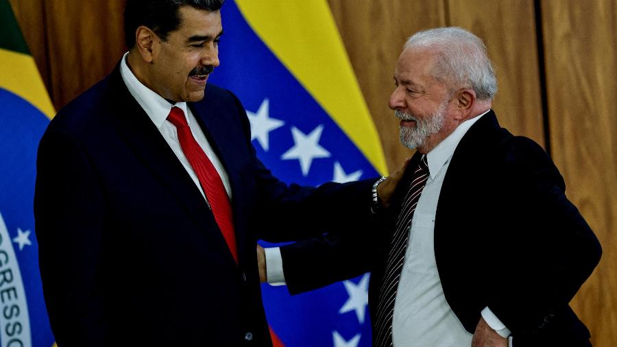 Lula e Maduro em visita do venezuelano a Brasília em julho