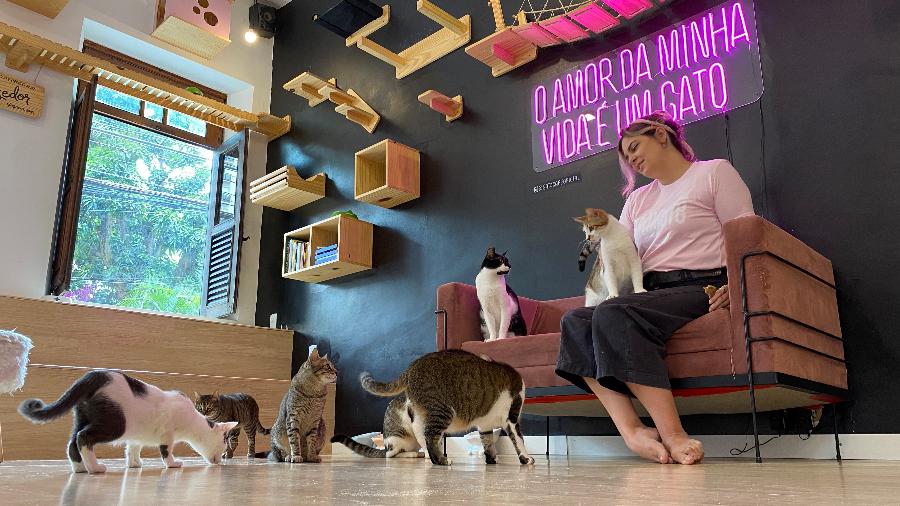 Giovanna Molinaro é dona do Gato Café, que tem duas unidades no Rio
