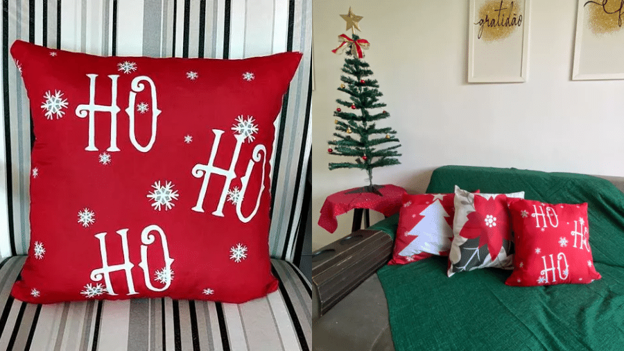 Kit de capas para almofadas vai deixar sua casa pronta para o Natal