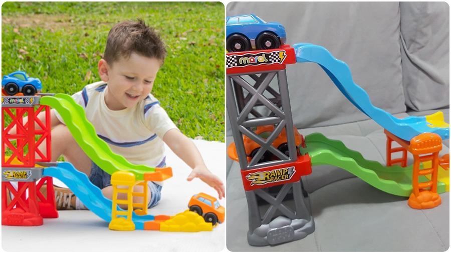 Pista com carrinhos de brinquedo registrou mais de 900 compras só no mês passado na Amazon - Reprodução/ Amazon
