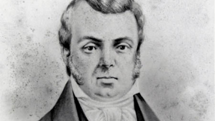 Manuel Alves Branco (Visconde de Caravelas), ministro da Fazenda no Brasil Império, retratado em obra de Amaro do Amaral Manuel Alves Branco (Visconde de Caravelas), ministro da Fazenda no Brasil Império, retratado em obra de Amaro do Amaral