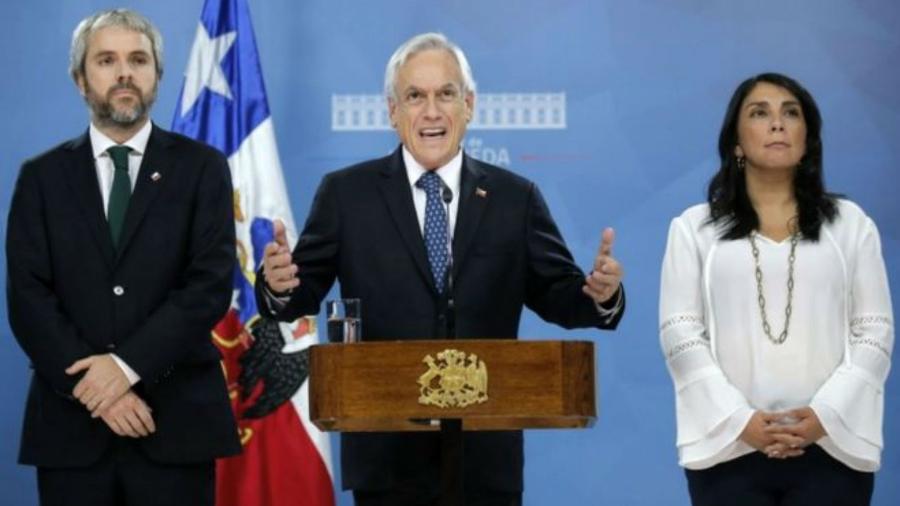 Piñera disse que sem paz não é possível avançar com a agenda de justiça social e a reforma da Constituição - Getty Images