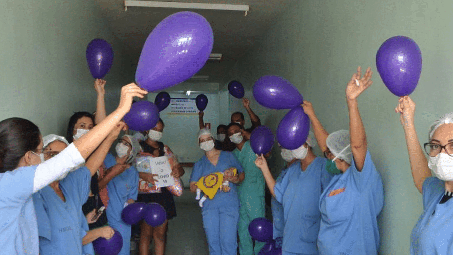 Bebê de um mês recebe alta em hospital após ser infectada por covid-19 - Divulgação/Governo do Tocantins
