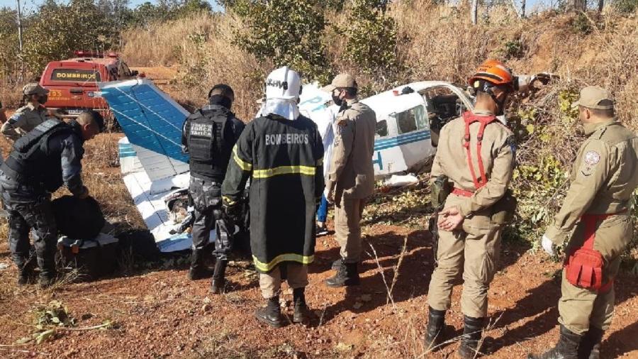 Queda de avião deixou 4 feridos em MT - Divulgação/PMMT