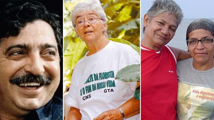 Chico, Dorothy, José Cláudio e Maria: assassinados após ameaças na Amazônia  - Montagem/UOL