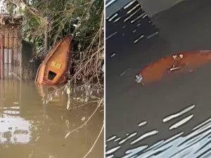 Vídeo: Voluntários encontram caixões boiando em enchente do RS 