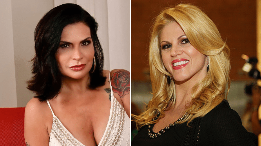 Val Marchiori (à direita) viralizou na internet ao dizer para Solange Gomes (à esquerda) que uma bolsa que ela usava era falsa Val Marchiori (à direita) viralizou na internet ao dizer para Solange Gomes (à esquerda) que uma bolsa que ela usava era falsa