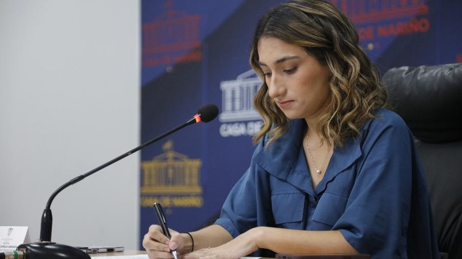 A chanceler colombiana Laura Sarabia - Reprodução