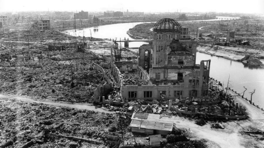 Imagem de Hiroshima após o ataque dos Estados Unidos com a bomba atômica. - Hiroshima Peace Memorial Museum/Reuters