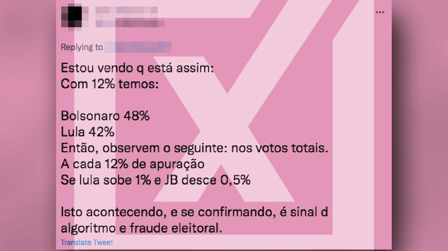 05.out.2022 - Algoritmo não fraudou as urnas em favor do ex-presidente Lula (PT) no primeiro turno - Projeto Comprova
