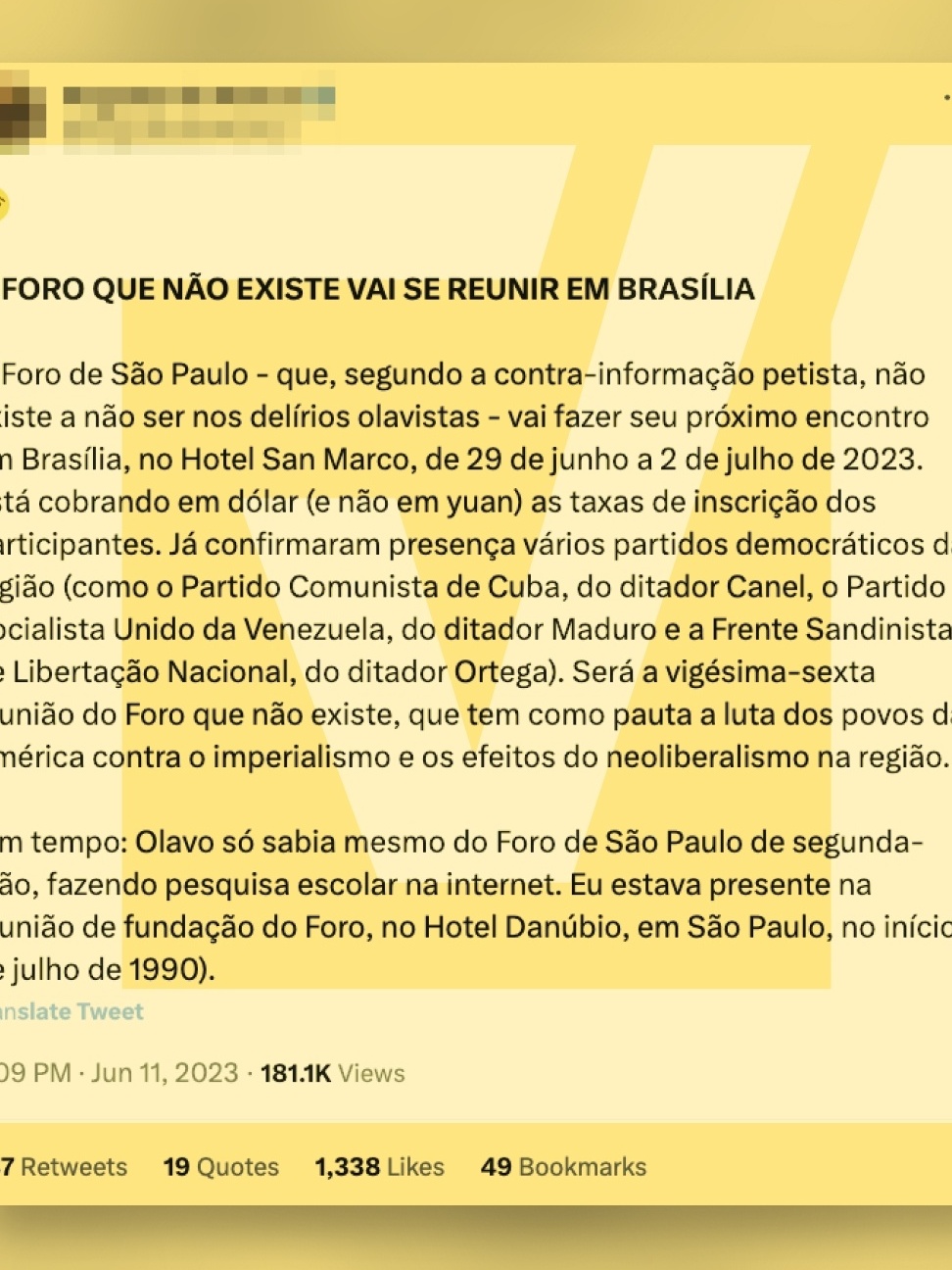 Entenda o que é e como atua o Foro de São Paulo
