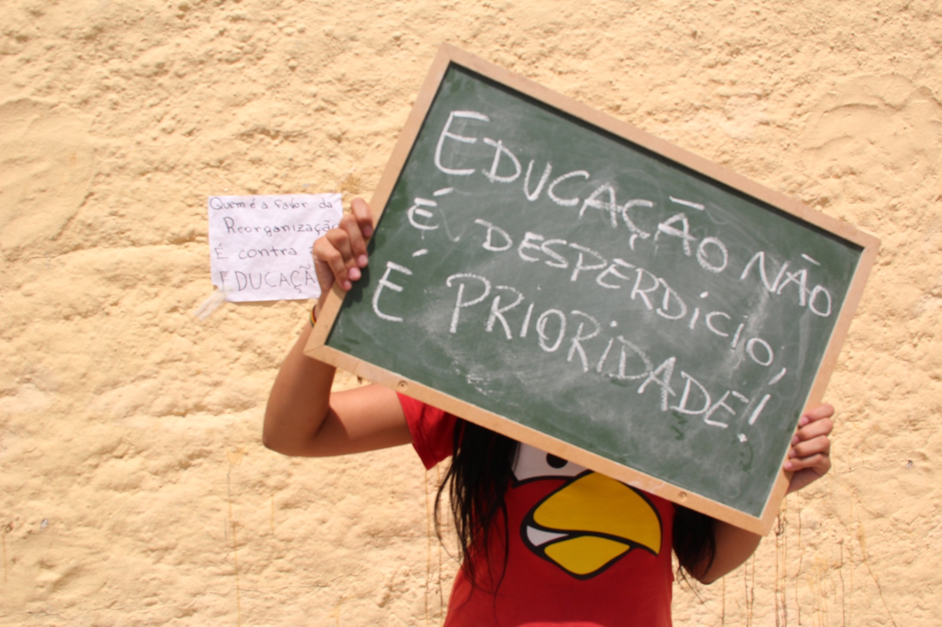 17.nov.2015 - S.C., 17 anos, também é contra a reorganização da rede pública de ensino proposta pelo governador Geraldo Alckmin (PSDB-SP). Com a reestruturação, os alunos do ensino médio da Escola Estadual Dona Ana Rosa de Araújo, localizada na Vila Sônia, zona oeste de São Paulo, serão transferidos para outro colégio - Bruna Souza Cruz/UOL