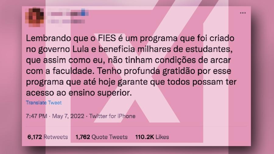18.mai.2022 - Fies foi criado no governo de FHC, não na gestão Lula - Projeto Comprova