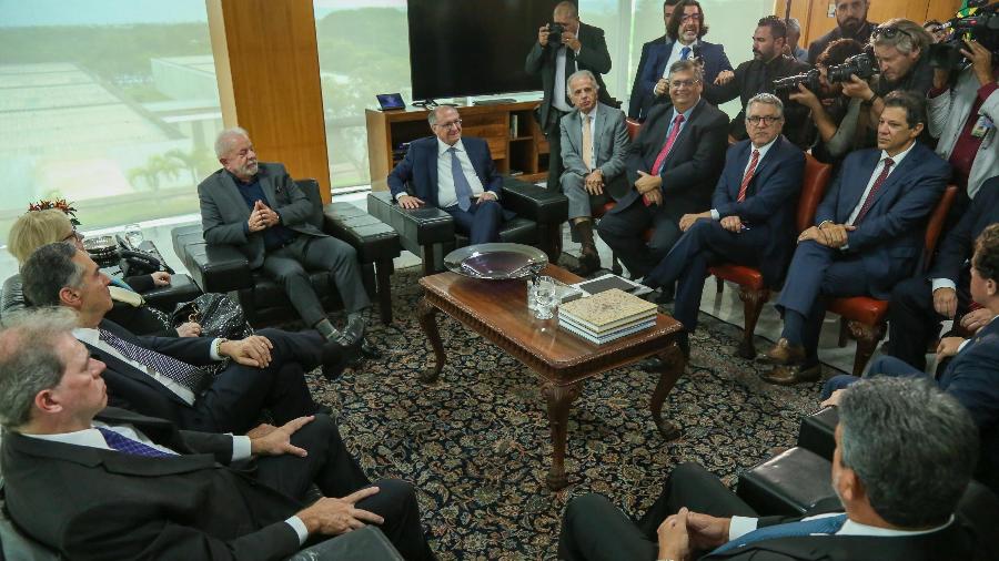 Presidente Lula faz reunião emergencial com chefes dos Poderes após atos golpistas - Fátima Meira/Futura Press/Estadão Conteúdo