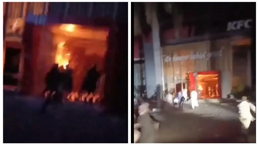 Manifestantes incendiaram loja do KFC no Paquistão
