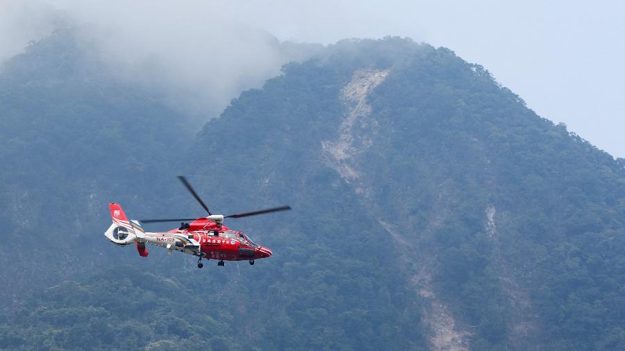 Resgate de helicóptero em Hualien, Taiwan