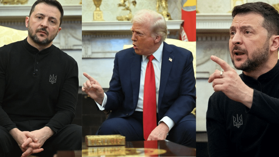 28.fev.2025 - Trump e Zelensky discutem na Casa Branca 28.fev.2025 - Trump e Zelensky discutem na Casa Branca