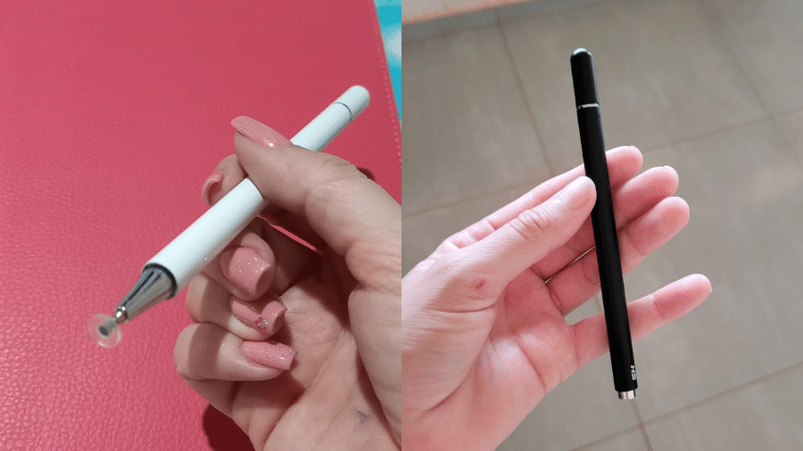 Caneta touch pode ser usada para desenhos, jogos, escrita e leitura Caneta touch pode ser usada para desenhos, jogos, escrita e leitura