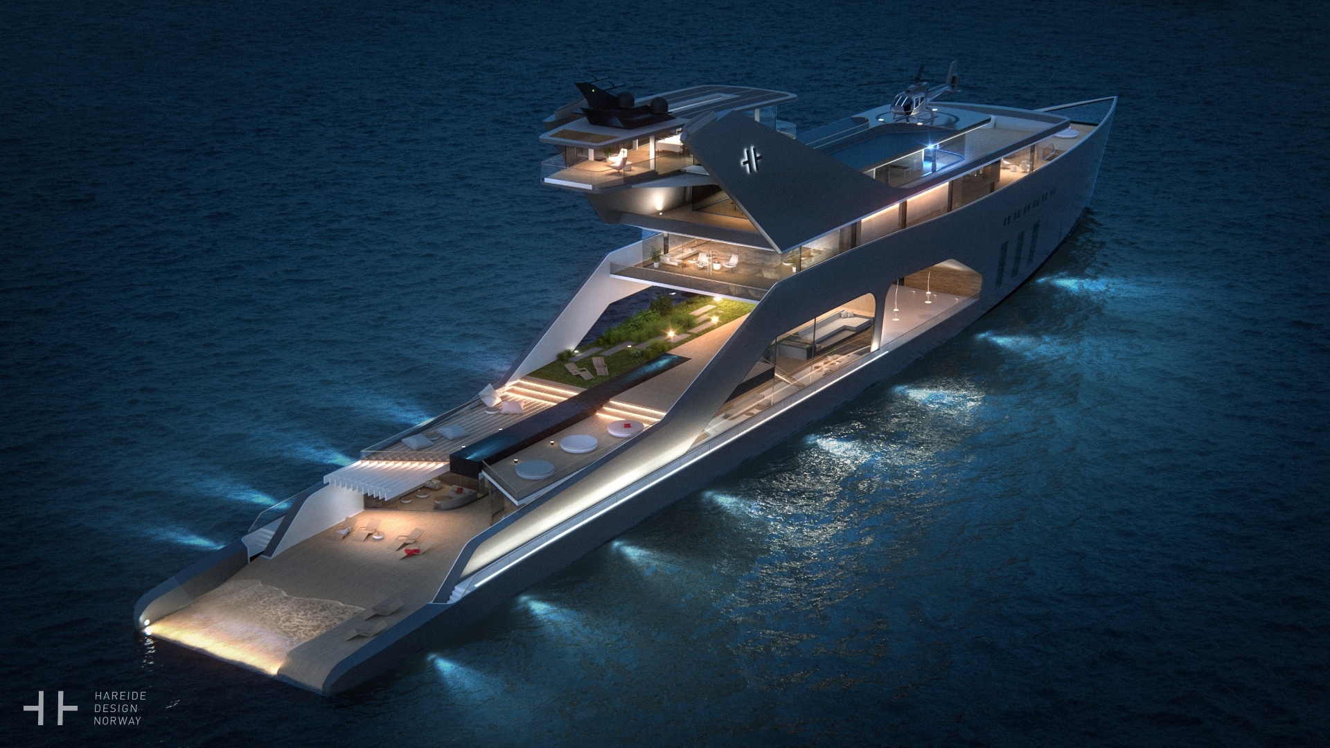 05.ago.2016 - Com de 300m²  de painéis solares para garantir energia suficiente para navegar em costas tranquilas. O motor a propulsão diesel-elétrica pode ser usado em caso de longas distâncias ou maior velocidade, chegando até 12 nós (22 km/h) - Divulgação