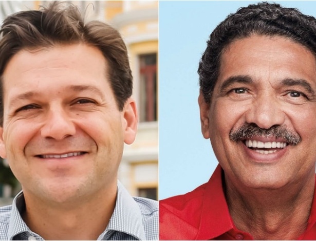 Os candidatos Geraldo Julio (PSB), à esq., e João Paulo (PT) vão disputar o 2º turno - Reprodução/Facebook