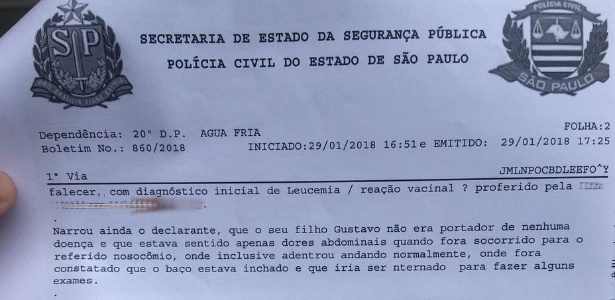 retirada do baco vacina