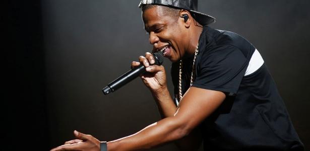 Rapper norte-americano Jay-Z durante show em Paris