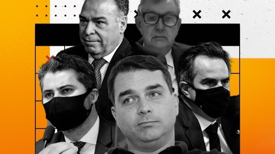 A tropa de choque de Bolsonaro na CPI da Covid no Senado tem uma missão: blindar o presidente - Arte/UOL