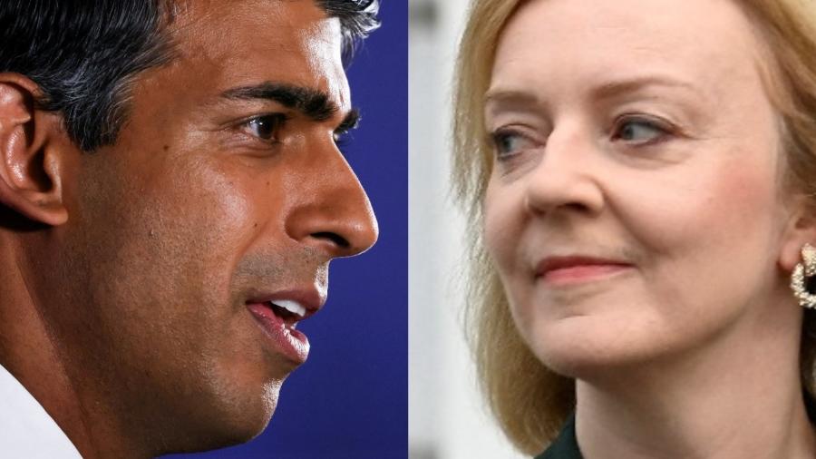 Rishi Sunak e Liz Truss disputarão cargo de premiê do Reino Unido - Henry Nicholls e Toby Melville/Reuters