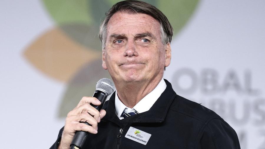 25.jul.2022 - Presidente Jair Bolsonaro participa do fórum Agribusiness em São Paulo - Ettore Chiereguini/Agil/Estadão Conteúdo