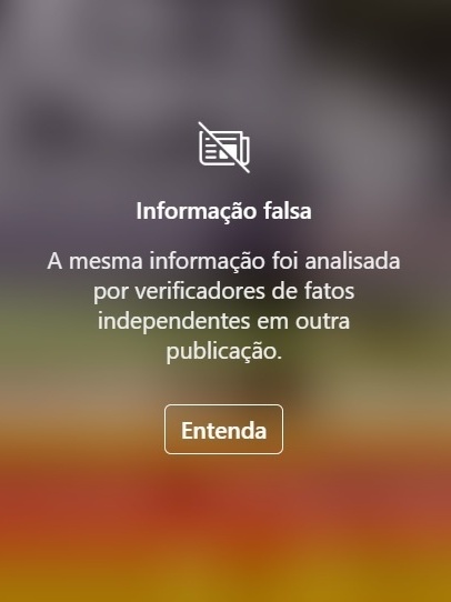 Instagram marca que vídeo de Flávio sobre Datafolha é fake news