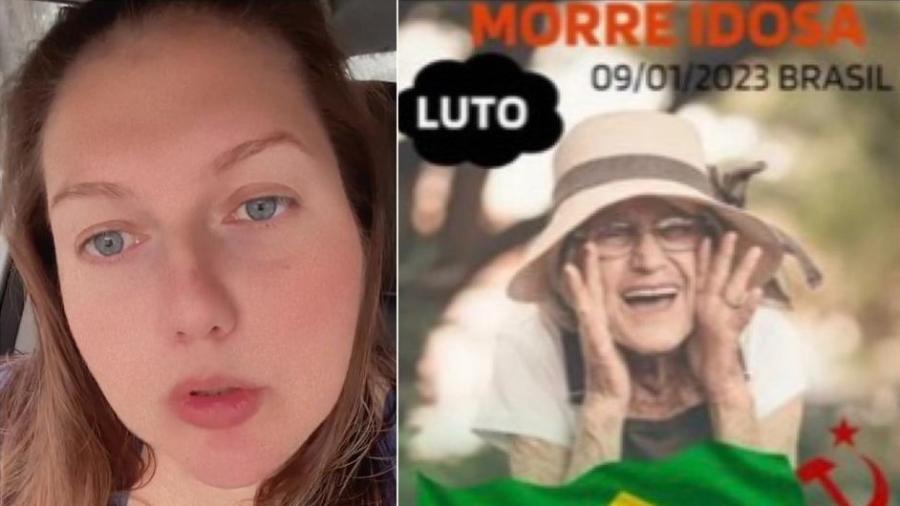 Juliana Cuchi Oliveira lamentou o uso da imagem da avó para produção de fake news - Reprodução/Redes Sociais e Edu Carvalho