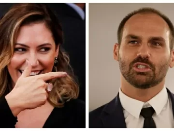 Michelle e Eduardo Bolsonaro não puderam entrar no Capitólio na posse de Trump