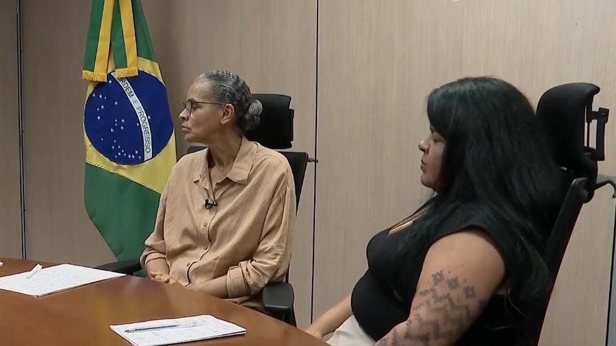 As ministras Marina Silva e Sonia Guajajara durante entrevista - Reprodução/ Globo News