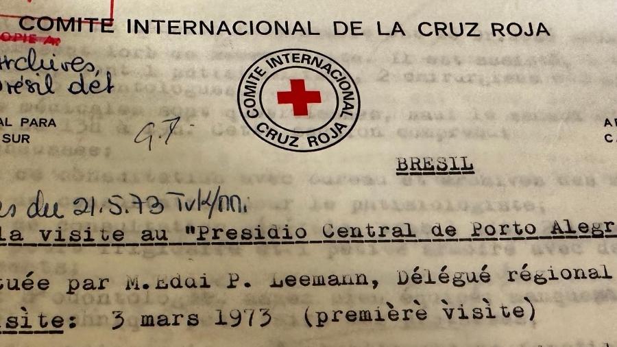 Documento confidencial da Cruz Vermelha