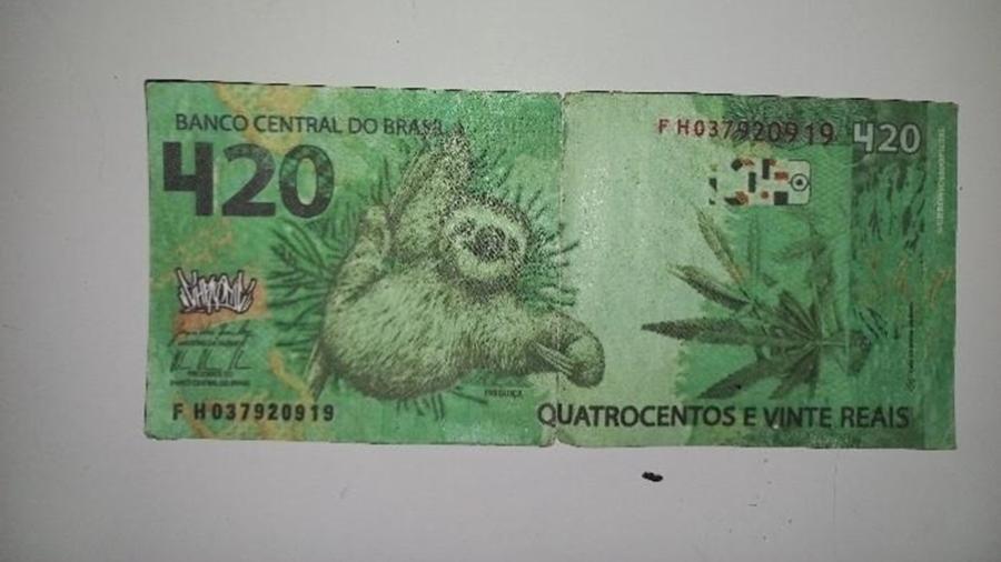 Policia apreendeu nota falsa de R$ 420 no Paraná - Divulgação/PMPR
