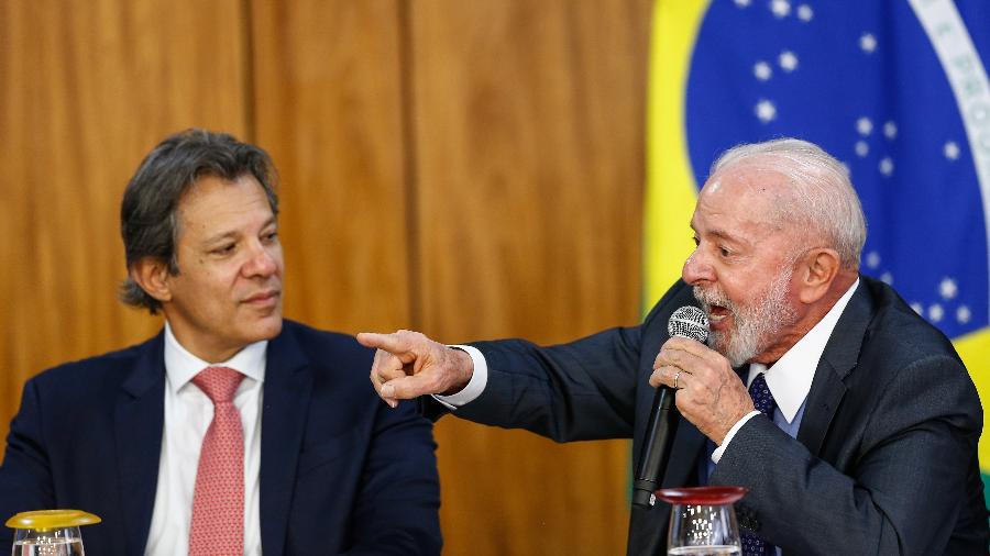 O presidente Lula (PT) e o ministro da Fazenda, Fernando Haddad