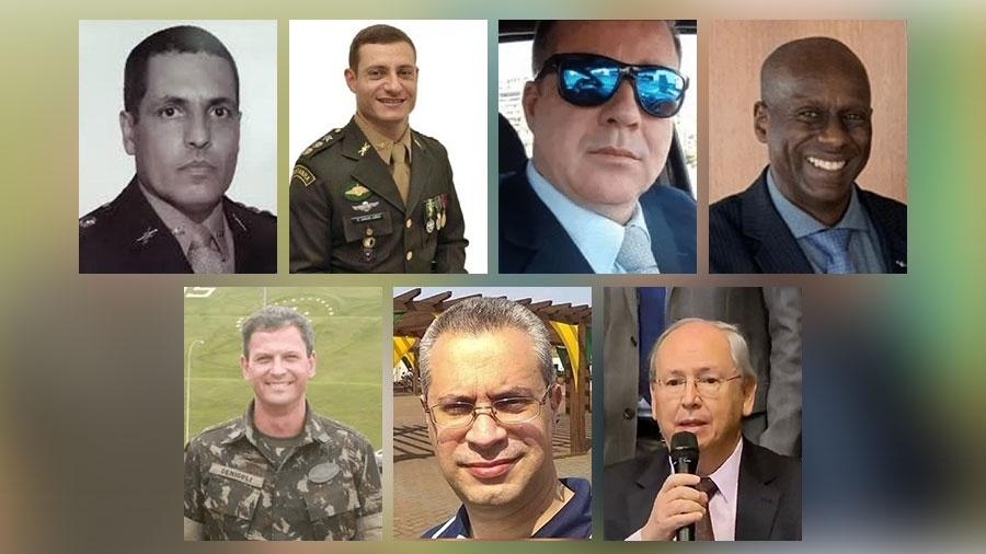 A partir do alto à esq., em sentido horário, Reginaldo Vieira de Abreu, Guilherme Marques de Almeida, Marcelo Araújo Bormevet, Ailton Barros, Carlos Cesar Moretzsohn Rocha, Giancarlo Gomes Rodrigues e Ângelo Martins Denicoli