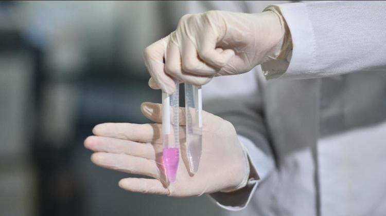 Regente muda de cor em contato com o metanol