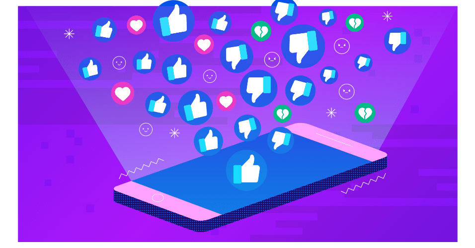 Ilustração fria Tilt: like; likes; facebook; instagram; redes sociais; curtidas