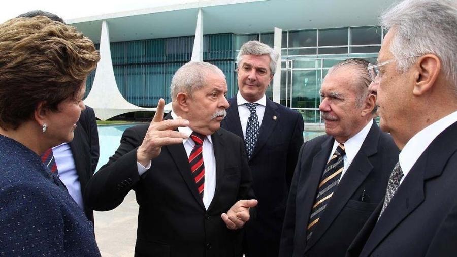 Dilma Rousseff recebe todos os quatro ex-presidentes vivos para a cerimônia de lançamento da Comissão Nacional da Verdade  - Roberto Stuckert Filho/PR